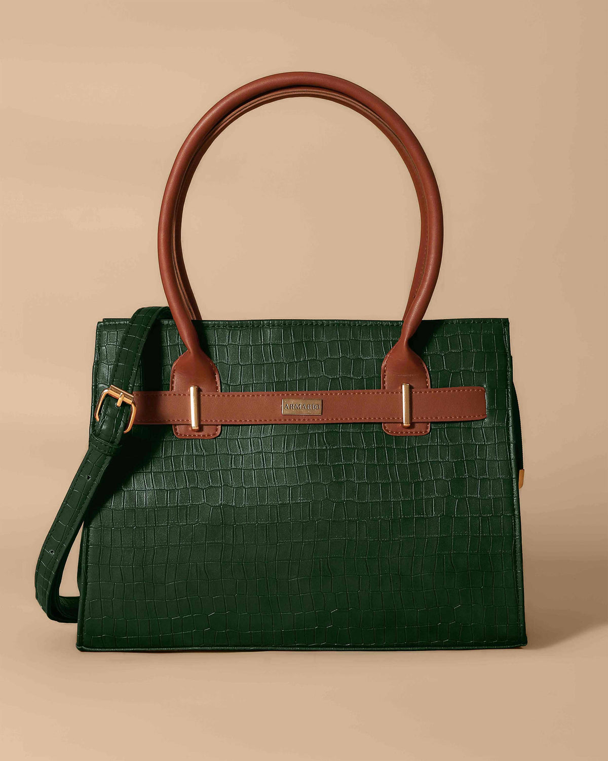 Vintage Crocodile Bag ( Olive Green)