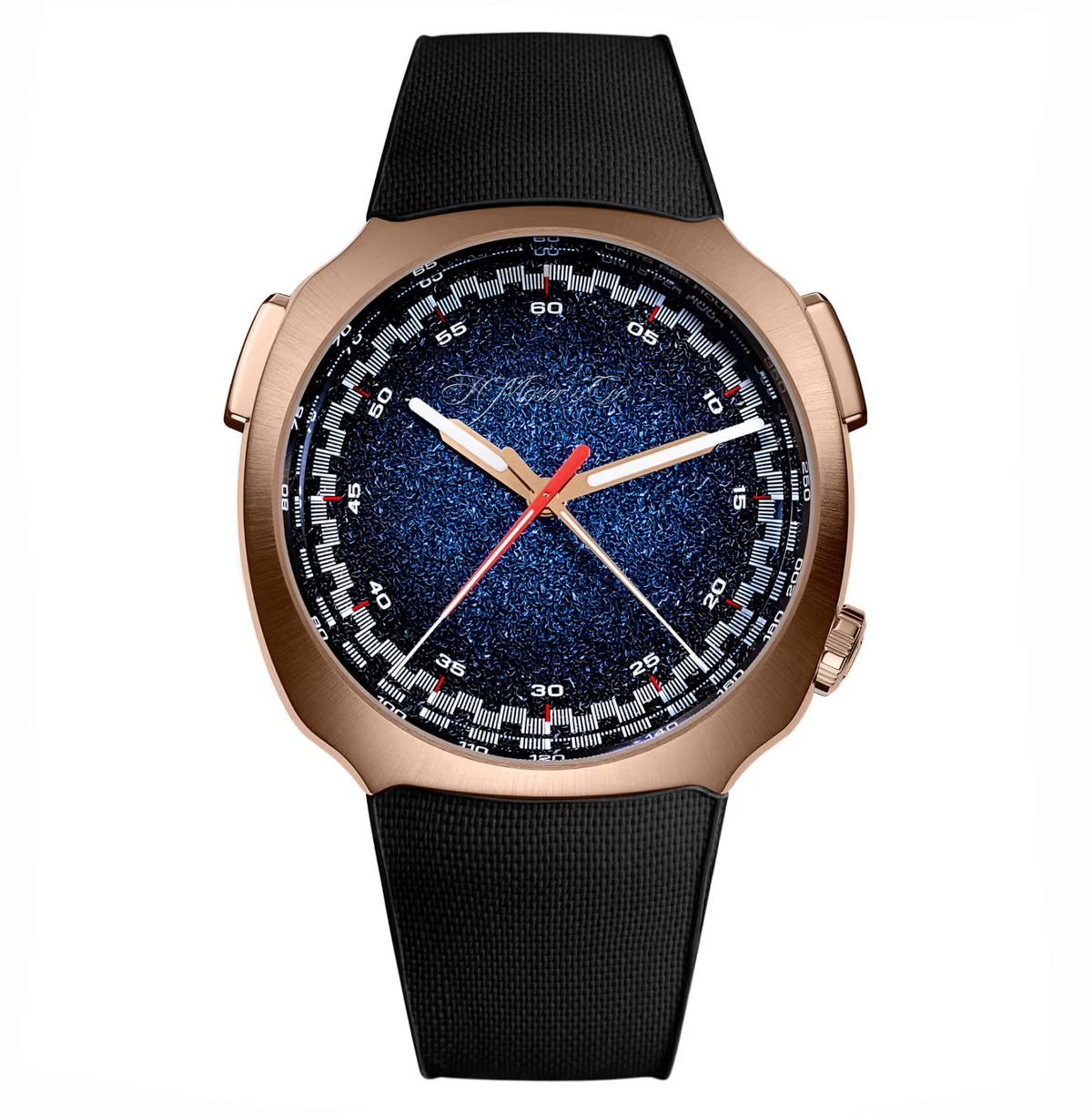 H. Moser & Cie. Streamliner Flyback Chronograph Automatic, 42.30mm with Midnight Blue Dial