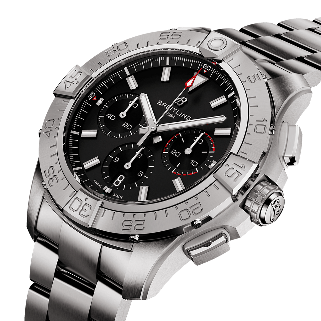 Breitling Avenger B01 Chronograph 44 Watch with Stainless Steel Bracelet