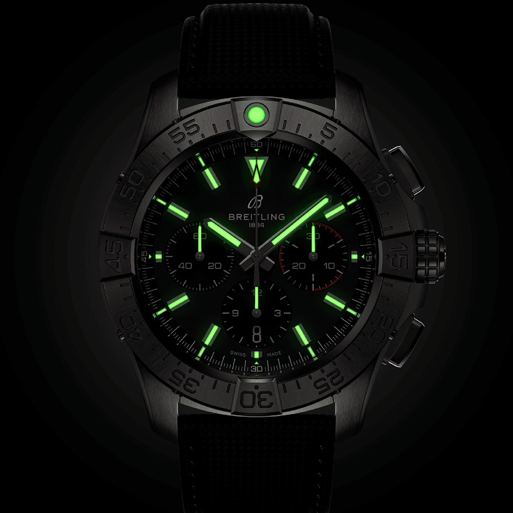 Breitling Avenger B01 Chronograph 44 Watch with Calfskin Leather Strap