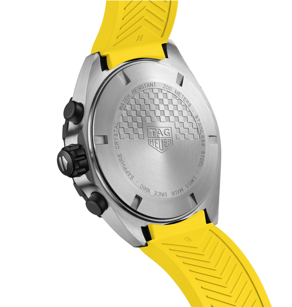 TAG Heuer Formula 1 Men's Quartz Chronograph Yellow Dial and Rubber Strap Watch