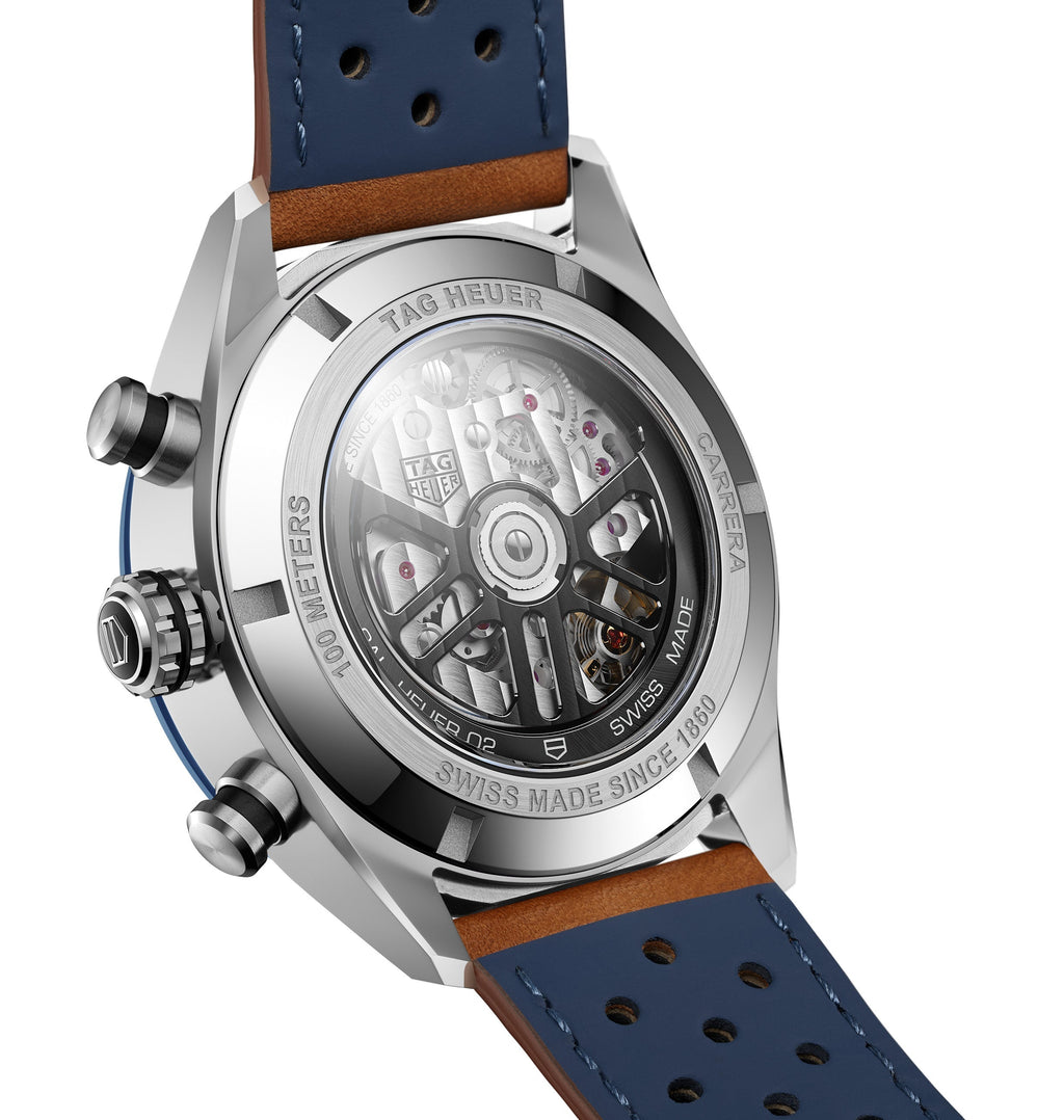TAG Heuer Men's Carrera Automatic Chronograph Blue Dial Watch