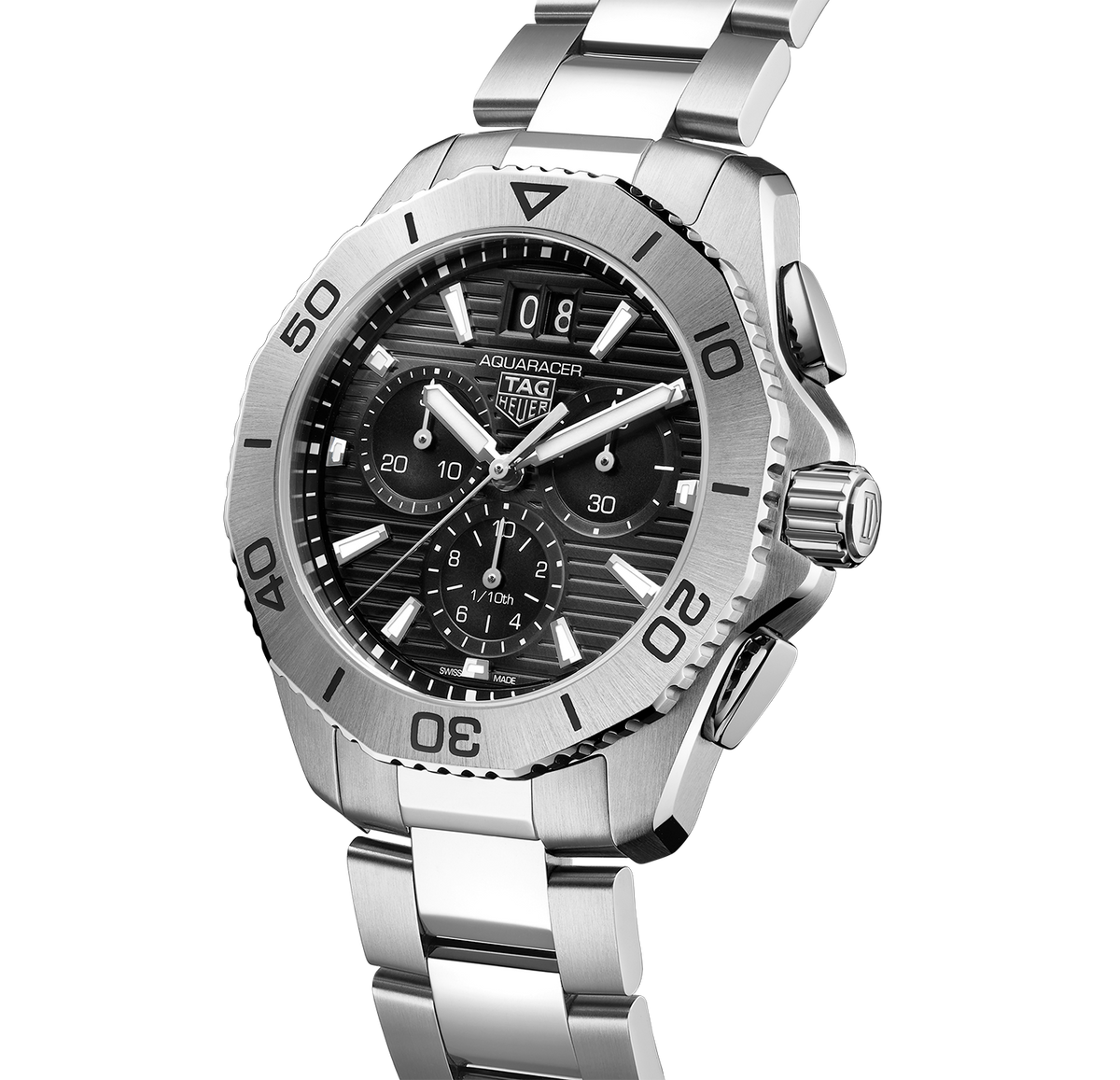 TAG Heuer Aquaracer Professional 200 Date Watch with a Black Dial