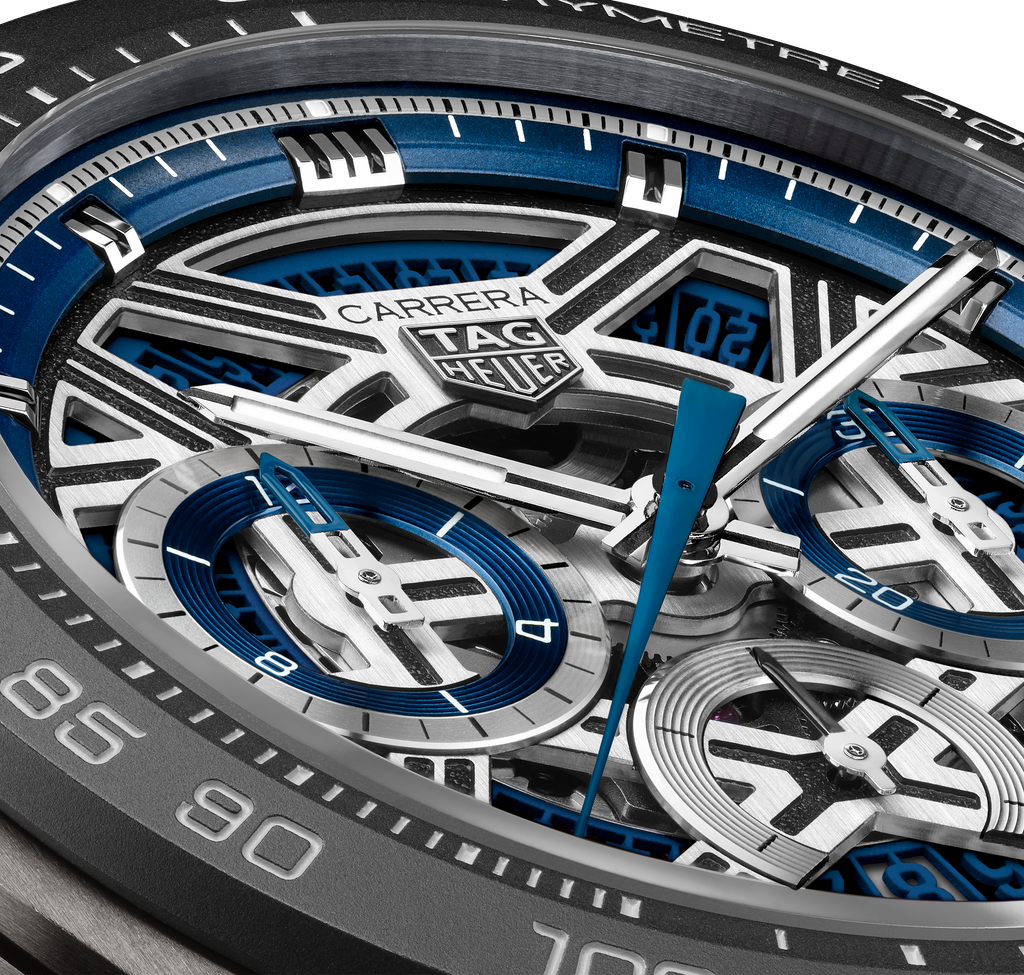 TAG Heuer Carrera Chronograph Extreme Sport Watch with Blue Rubber Strap