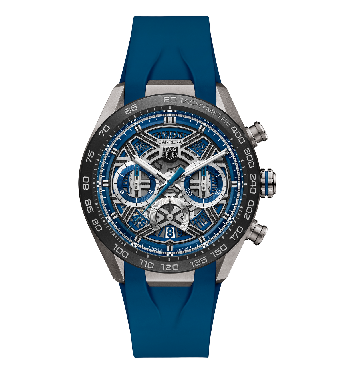 TAG Heuer Carrera Chronograph Extreme Sport Watch with Blue Rubber Strap