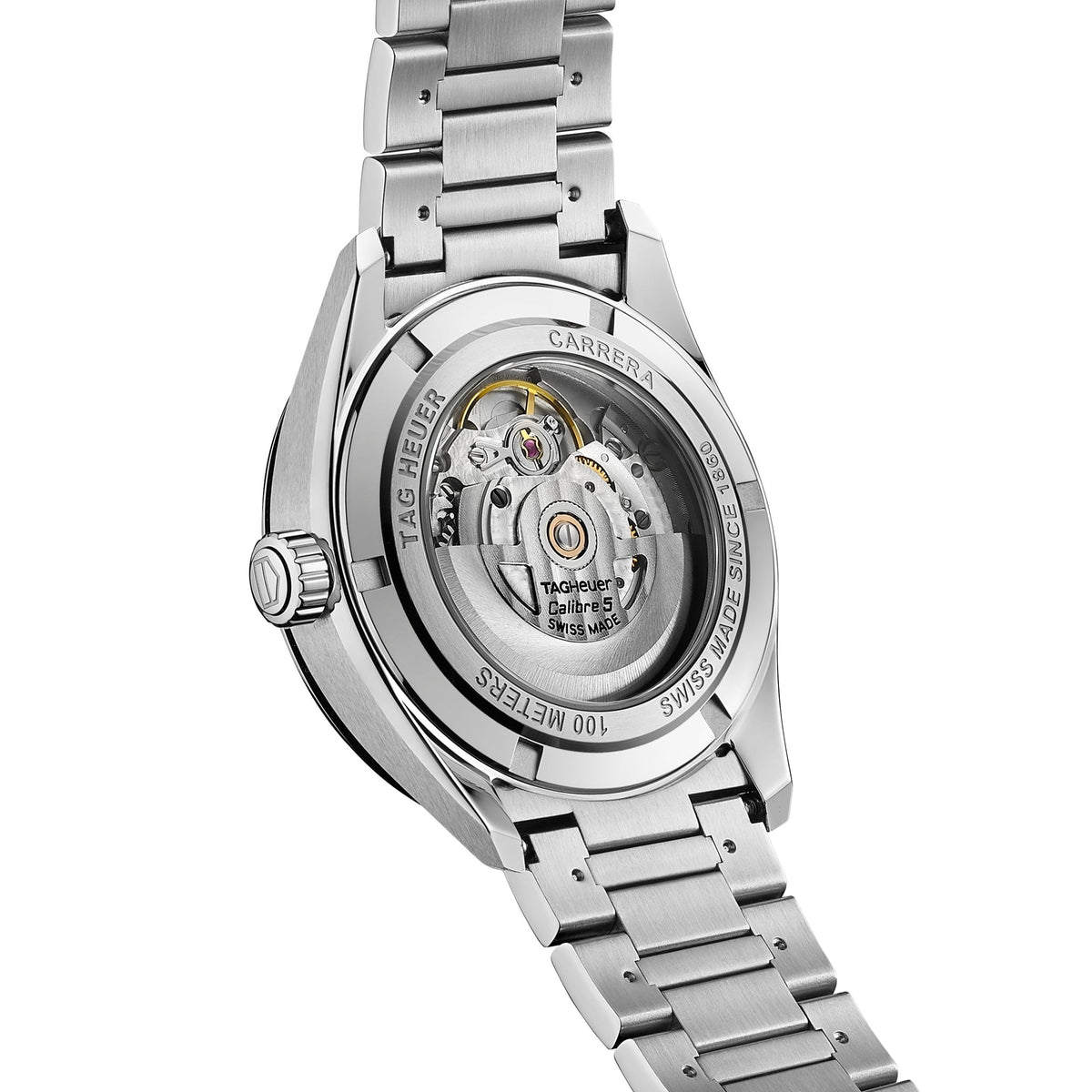 TAG Heuer Carrera Calibre 5 Automatic Men's Silver Dial & Steel Watch, 39mm
