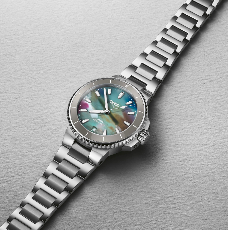 Oris Aquis Date Upcycle Watch with Multicoloured Dial, 36.50mm