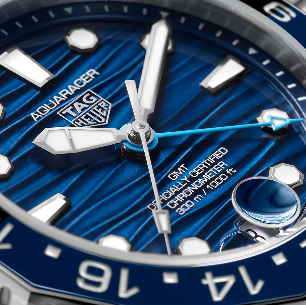 TAG Heuer Aquaracer Professional 300 GMT Watch with Blue Dial