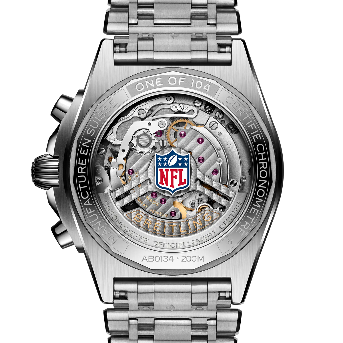 Breitling Chronomat B01 42 NFL Carolina Panthers Edition with Stainless Steel Bracelet