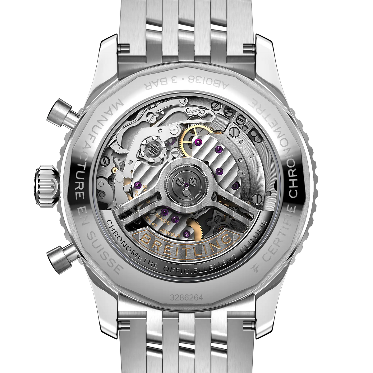 Breitling Navitimer B01 Chronograph 43 Watch with Stainless Steel Bracelet
