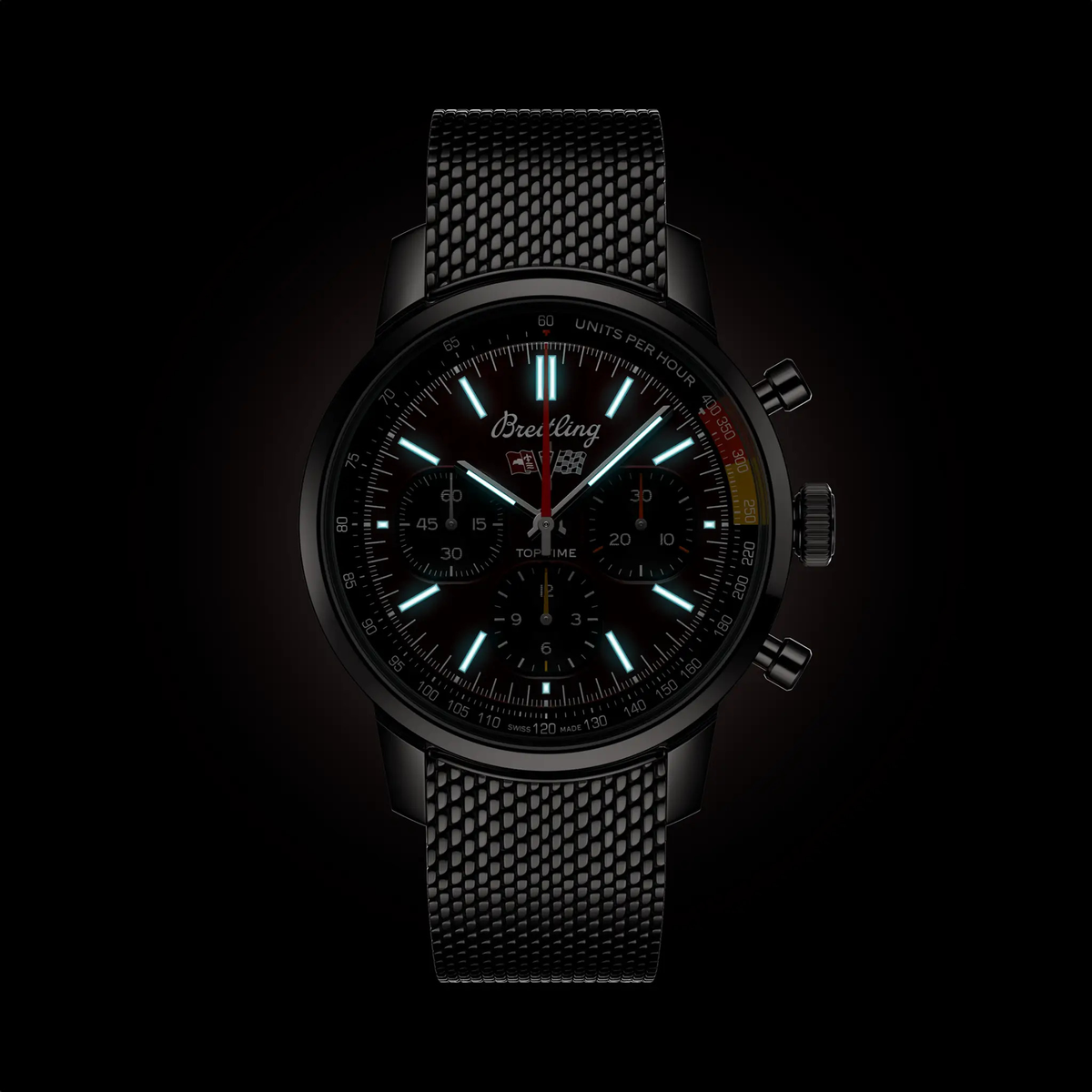 Breitling Top Time B01 Chevrolet Corvette Watch with Red Dial