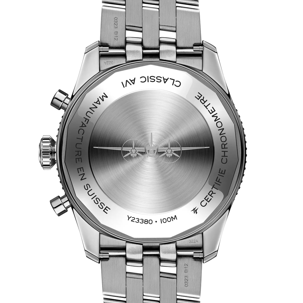 Breitling Classic AVI Chronograph 42 Mosquito Watch with Stainless Steel Bracelet