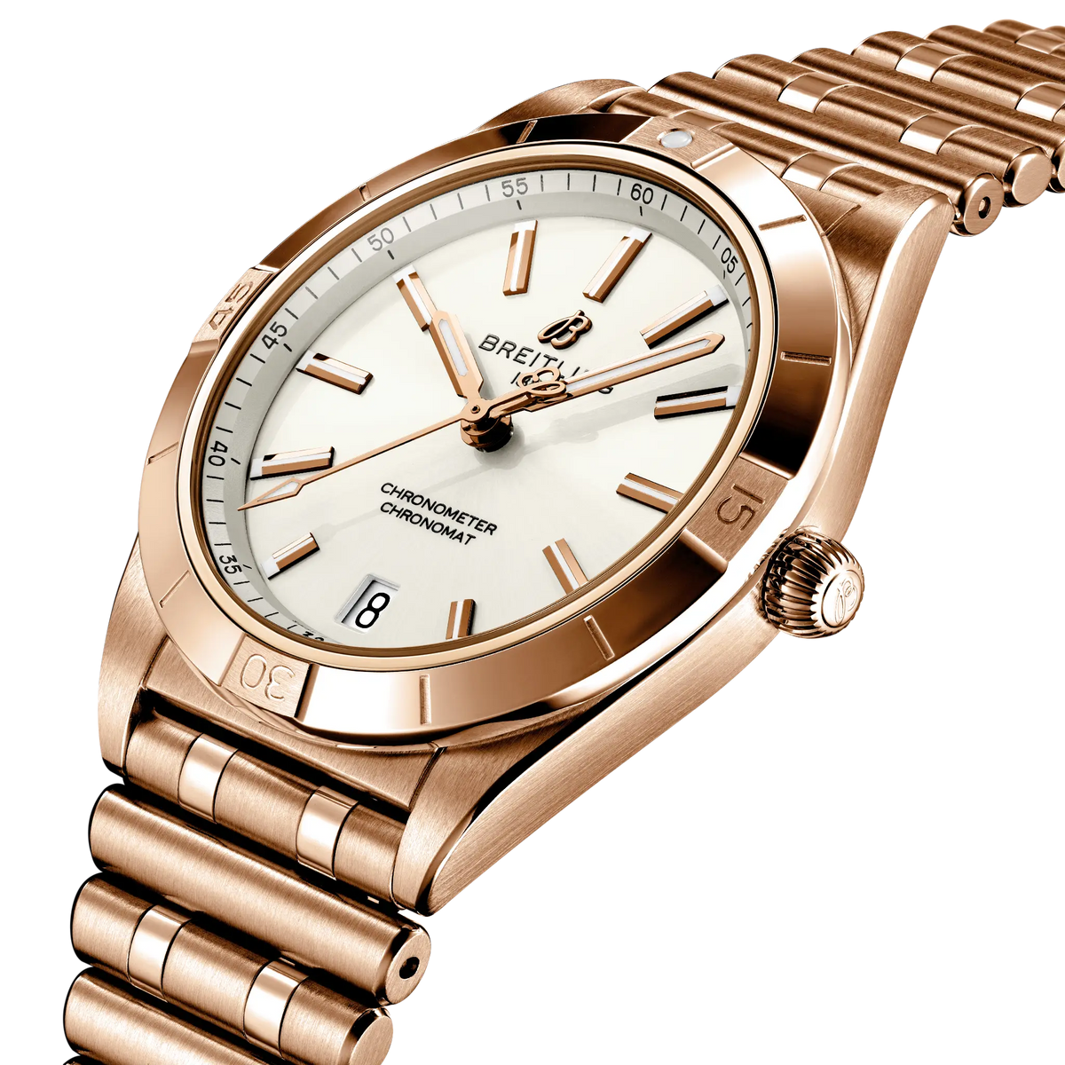 Breitling Chronomat Automatic 36 Watch with White Dial