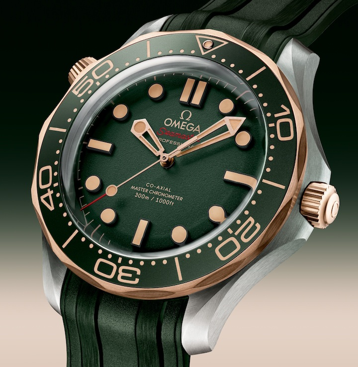 OMEGA Seamaster Diver 300m, 42mm with Green Rubber Strap