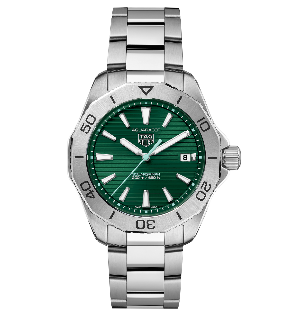 TAG Heuer Aquaracer Professional 200 Solargraph Watch with Green Dial