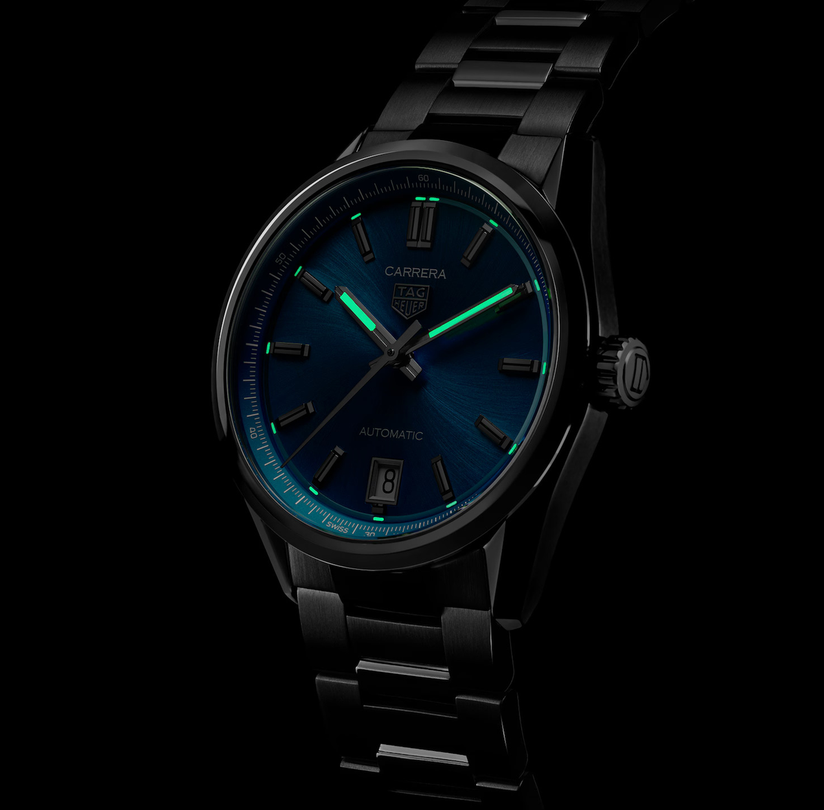 TAG Heuer Carrera Date Watch with Turquoise Dial