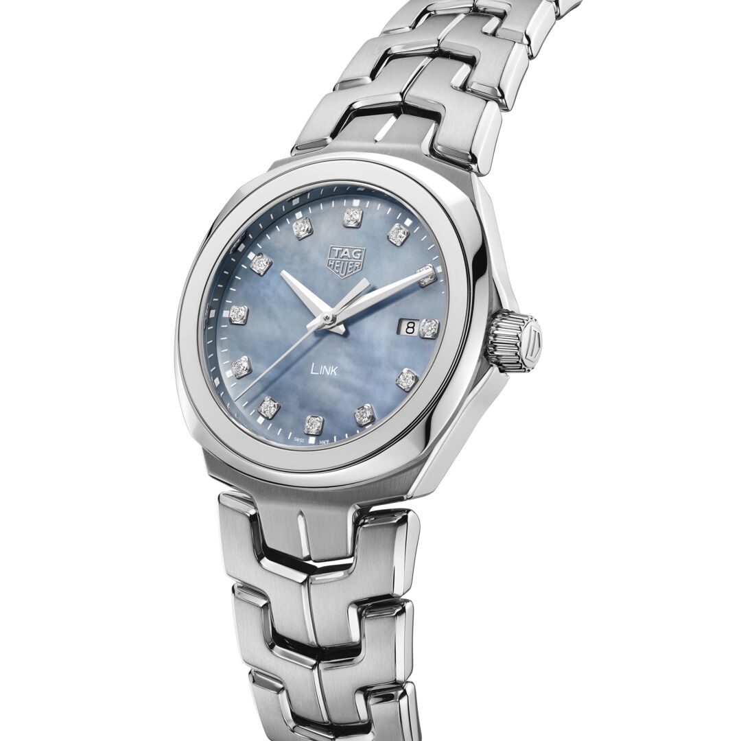 TAG Heuer Link Ladies' Grey Mother-of-Pearl Diamond Dial Watch