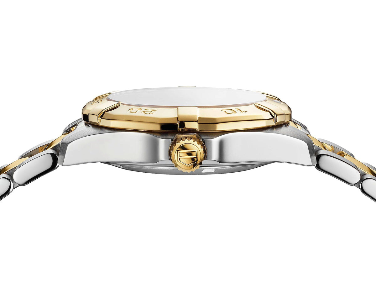 TAG Heuer Aquaracer Ladies' Quartz Movement White Mother-of-Pearl Dial Watch with Diamond Indexes