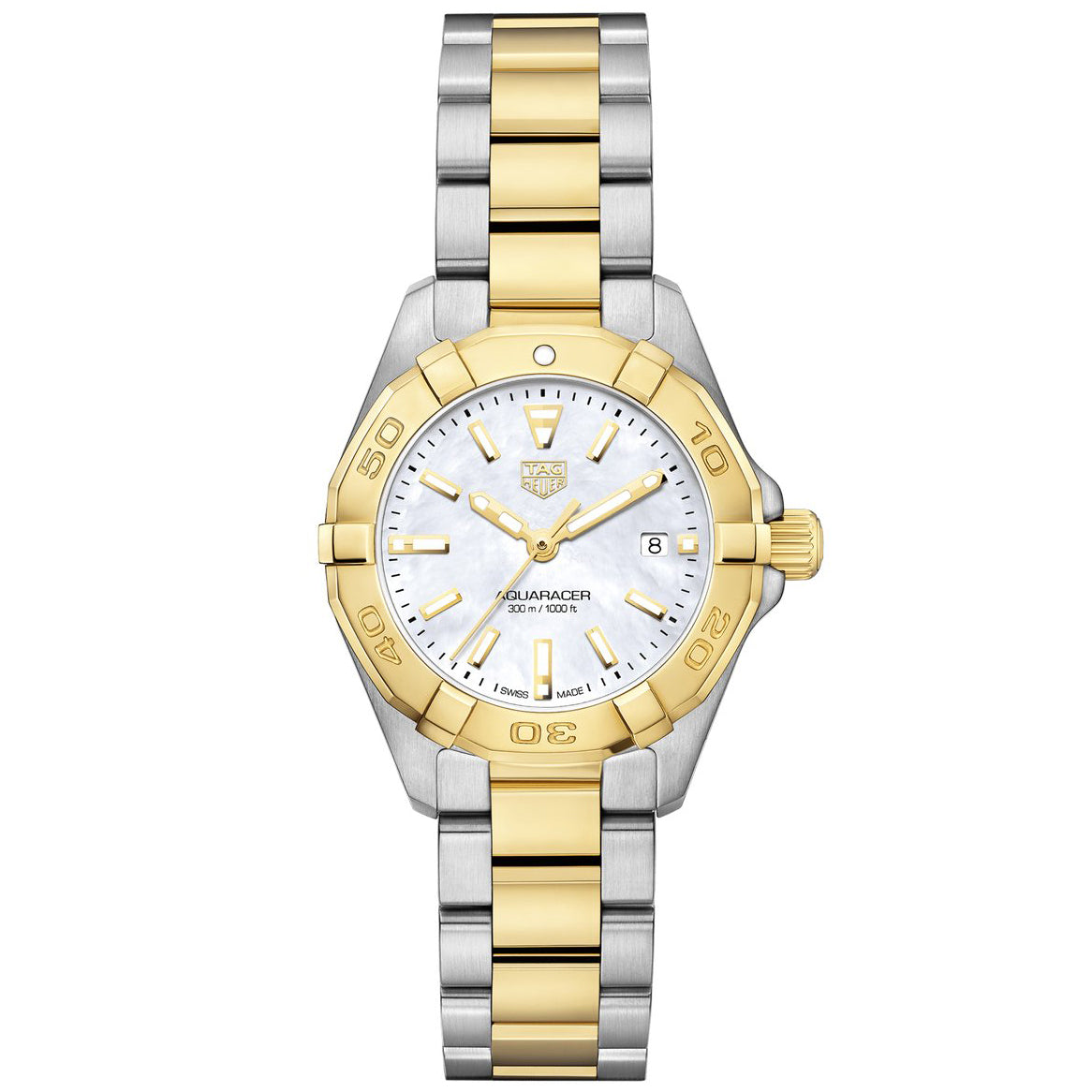 TAG Heuer Aquaracer Ladies' Quartz Movement White Mother-of-Pearl Dial Watch