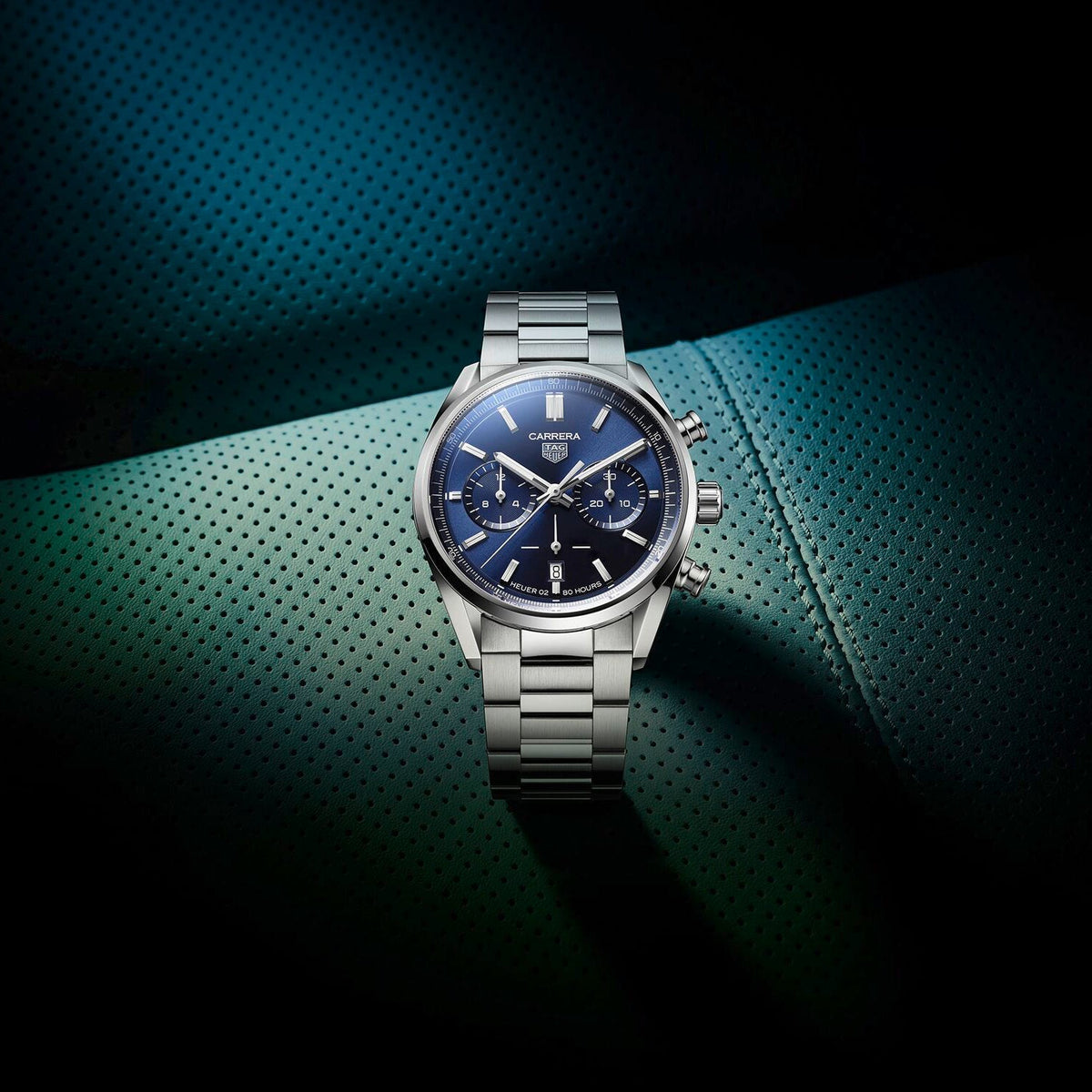 TAG Heuer Carrera Chronograph Men's Calibre Heuer 02 Automatic Chronograph Blue Dial Watch