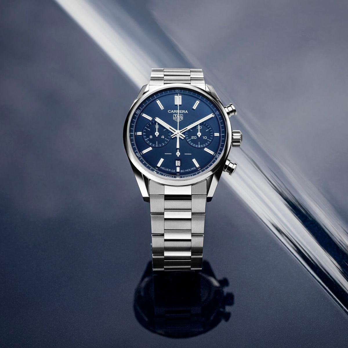TAG Heuer Carrera Chronograph Men's Calibre Heuer 02 Automatic Chronograph Blue Dial Watch