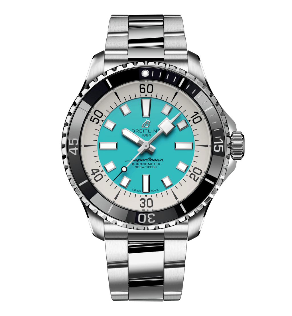 Breitling Superocean Turquoise Watch, 44mm
