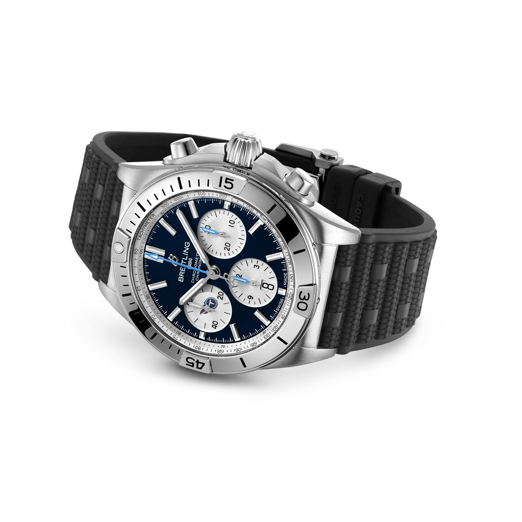 Breitling Chronomat B01 42 NFL Tennessee Titans Edition with Rubber Strap